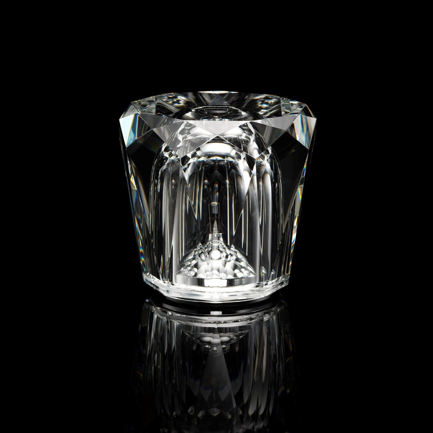 Lampe Cristal LED Rechargeable, Sans Fil, 3000K, Ø8cm
