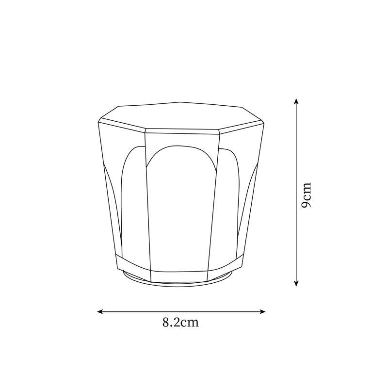 Lampe Cristal LED Rechargeable, Sans Fil, 3000K, Ø8cm