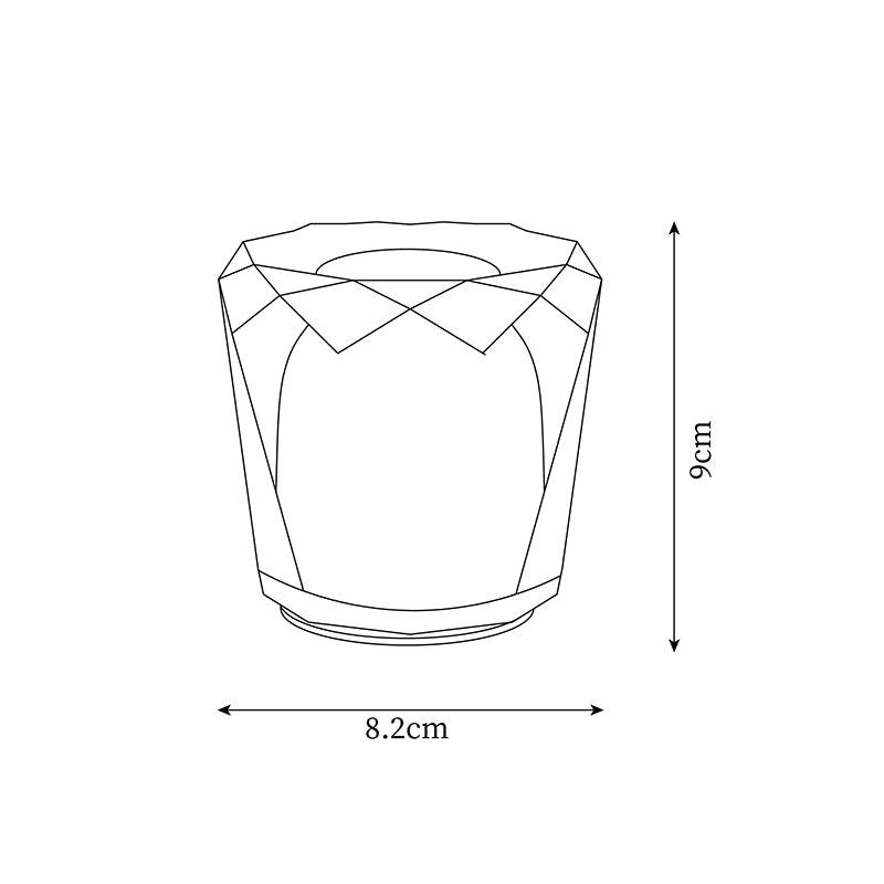Lampe Cristal LED Rechargeable, Sans Fil, 3000K, Ø8cm