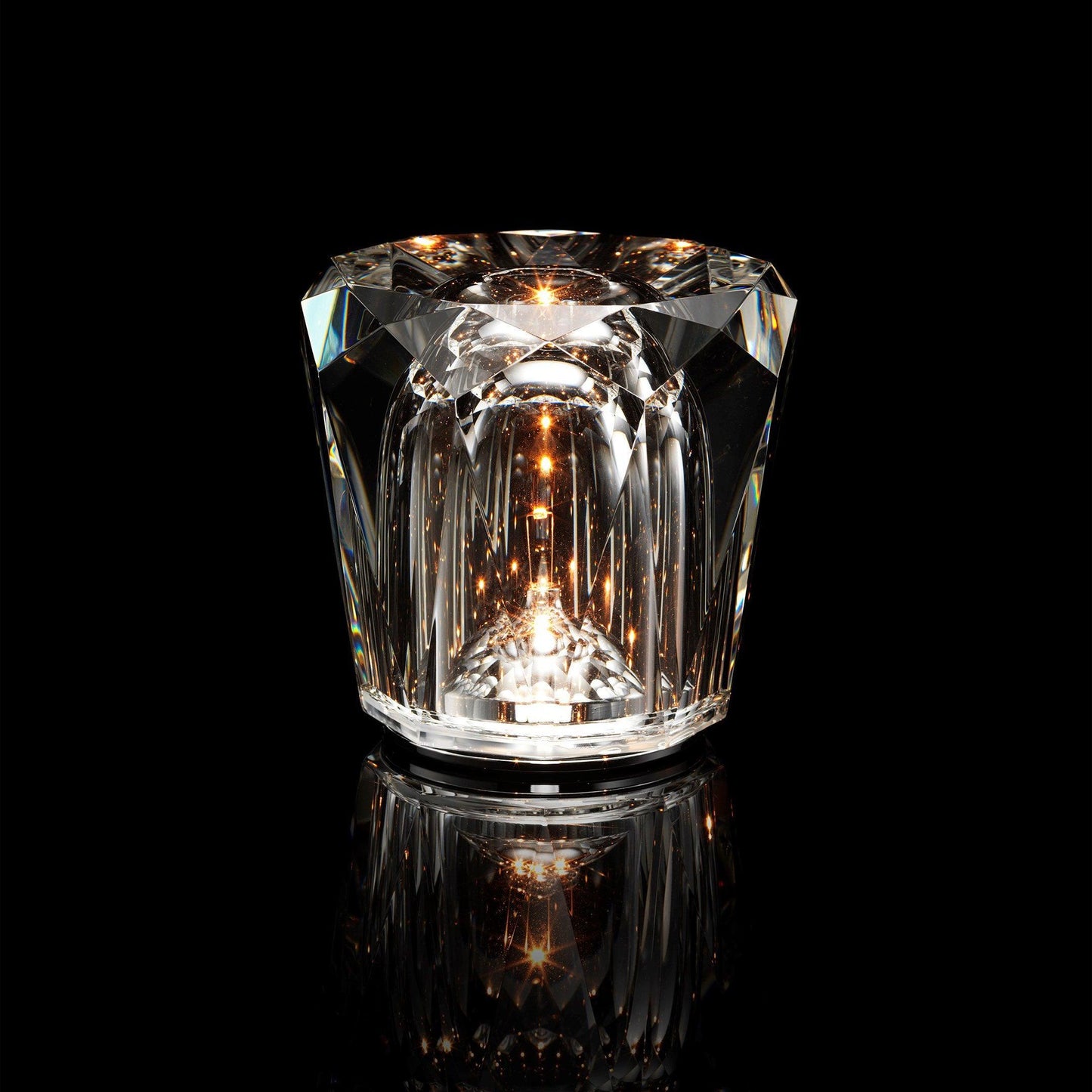 Lampe Cristal LED Rechargeable, Sans Fil, 3000K, Ø8cm