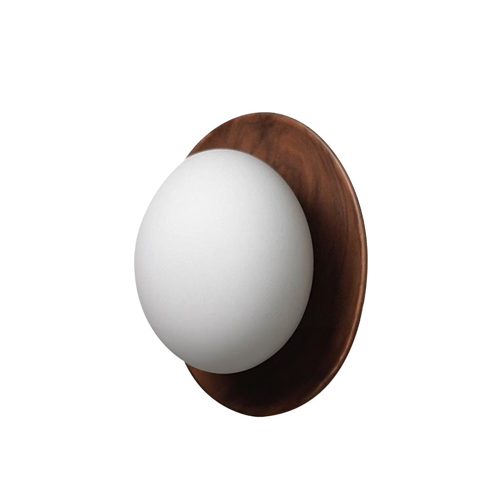Lampe Murale Simple en Bois Naturel Blanc