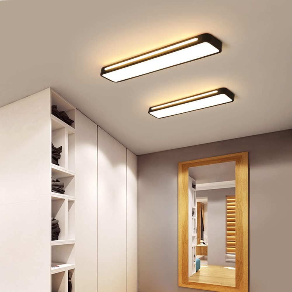 Plafonnier LED Long Minimaliste Nordique Salon/Chambre