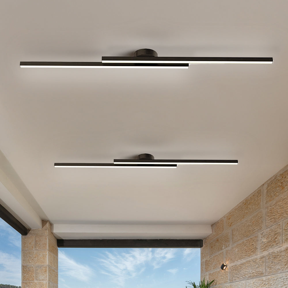 Plafonnier LED Moderne Aluminium Barre Semi-Encastré
