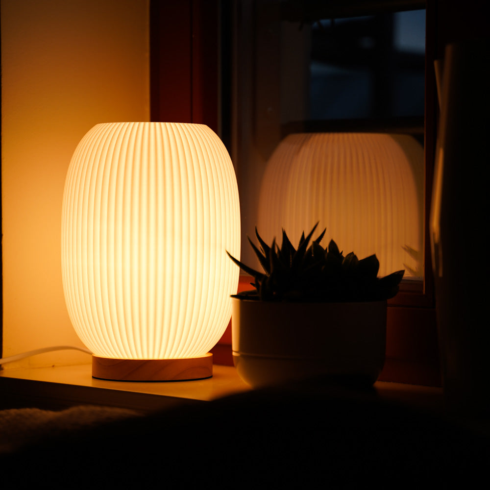 Lampe LED Ovale Design Scandinave Ambiance Tamisée