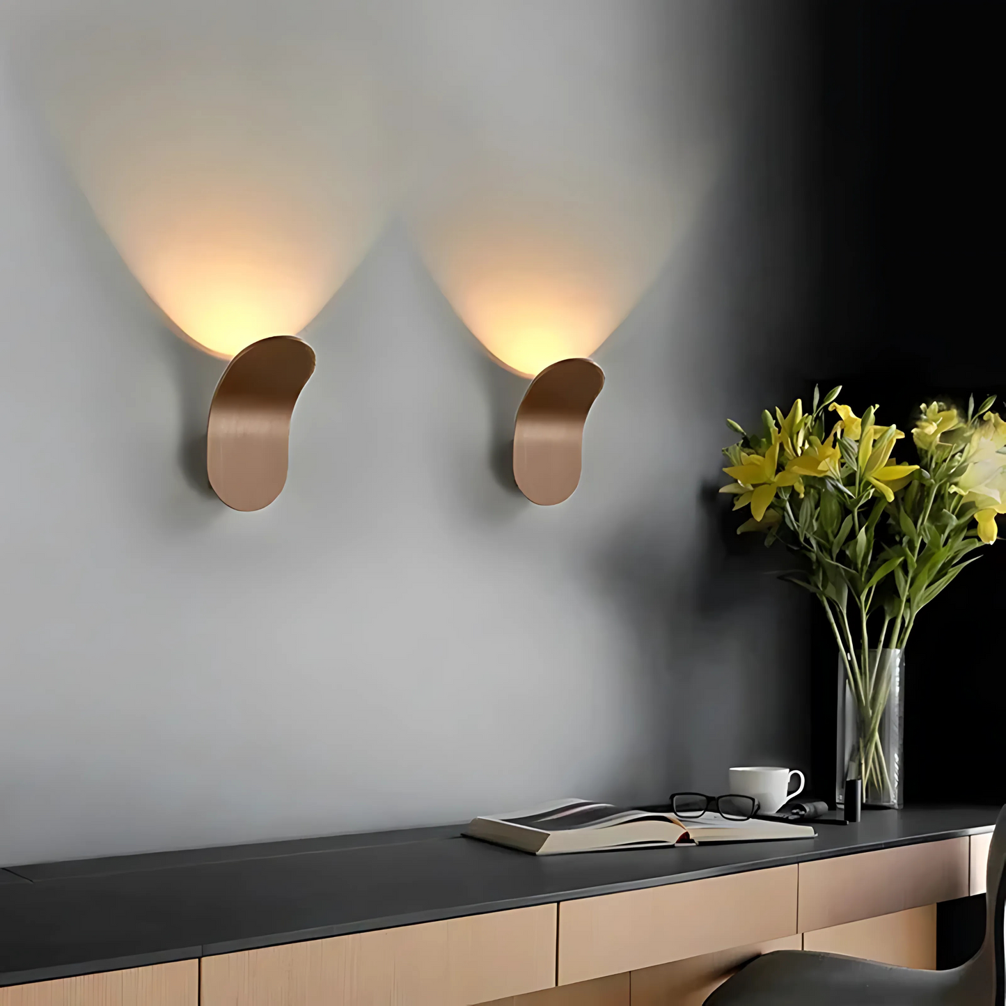 Applique Murale Kallio, Métal Brossé, LED 3000–6000K