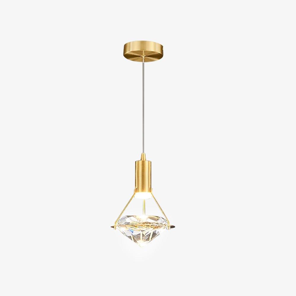 Suspension Moderne Cristal Diamant LED en Laiton