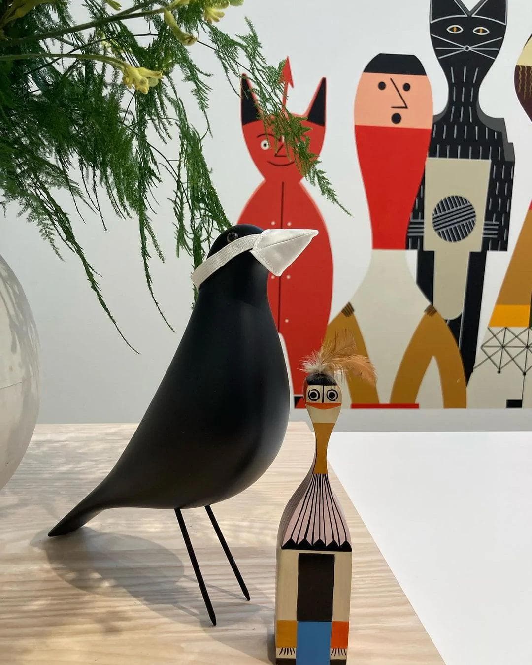 Oiseau Déco Eames House Style Folk Art – H28 cm