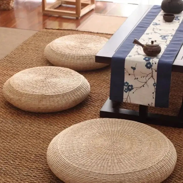 Coussins Tatami Japonais – Élégance Naturelle et Confort Méditatif