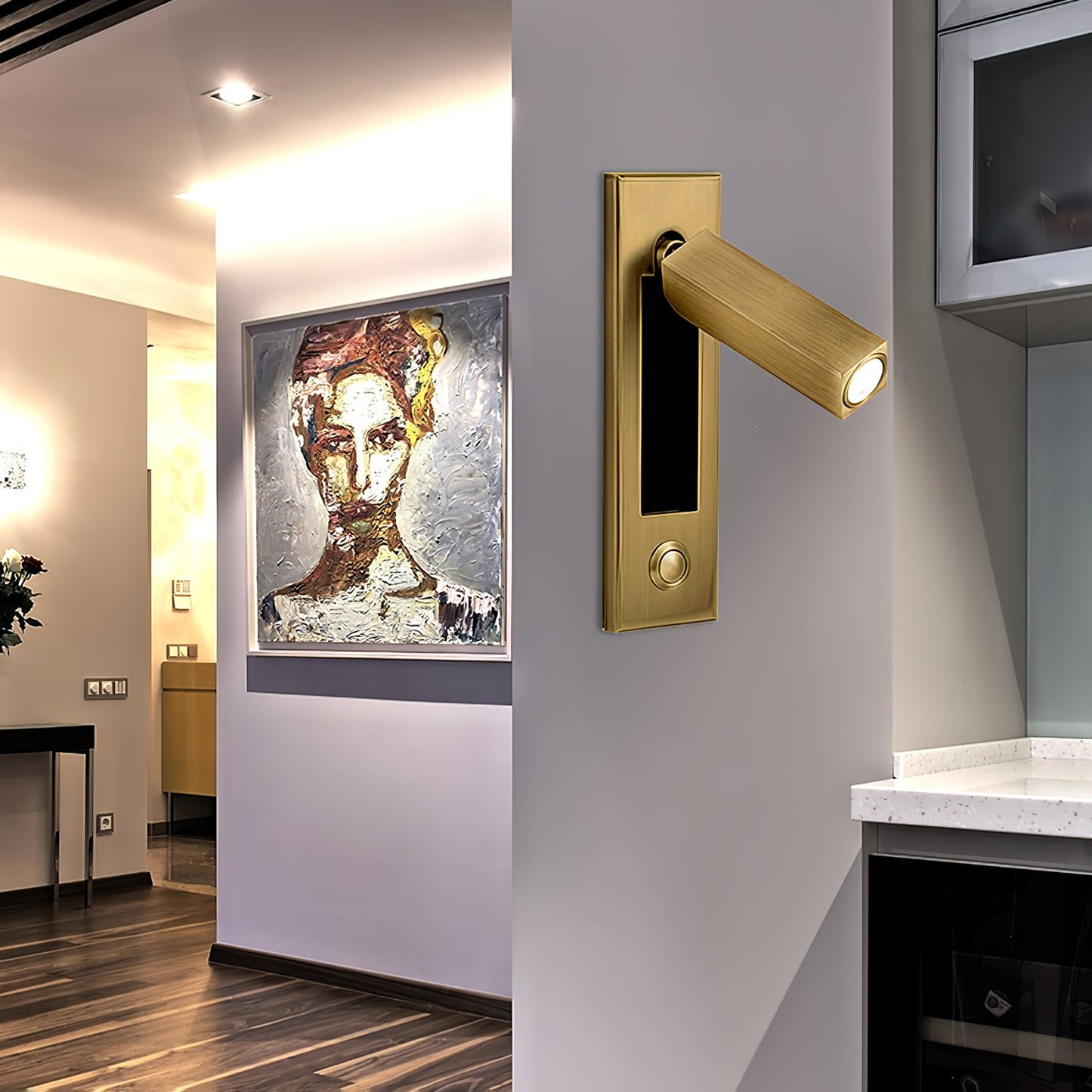 Applique LED Murale Incrustée – Lecture et Chevet Orientable