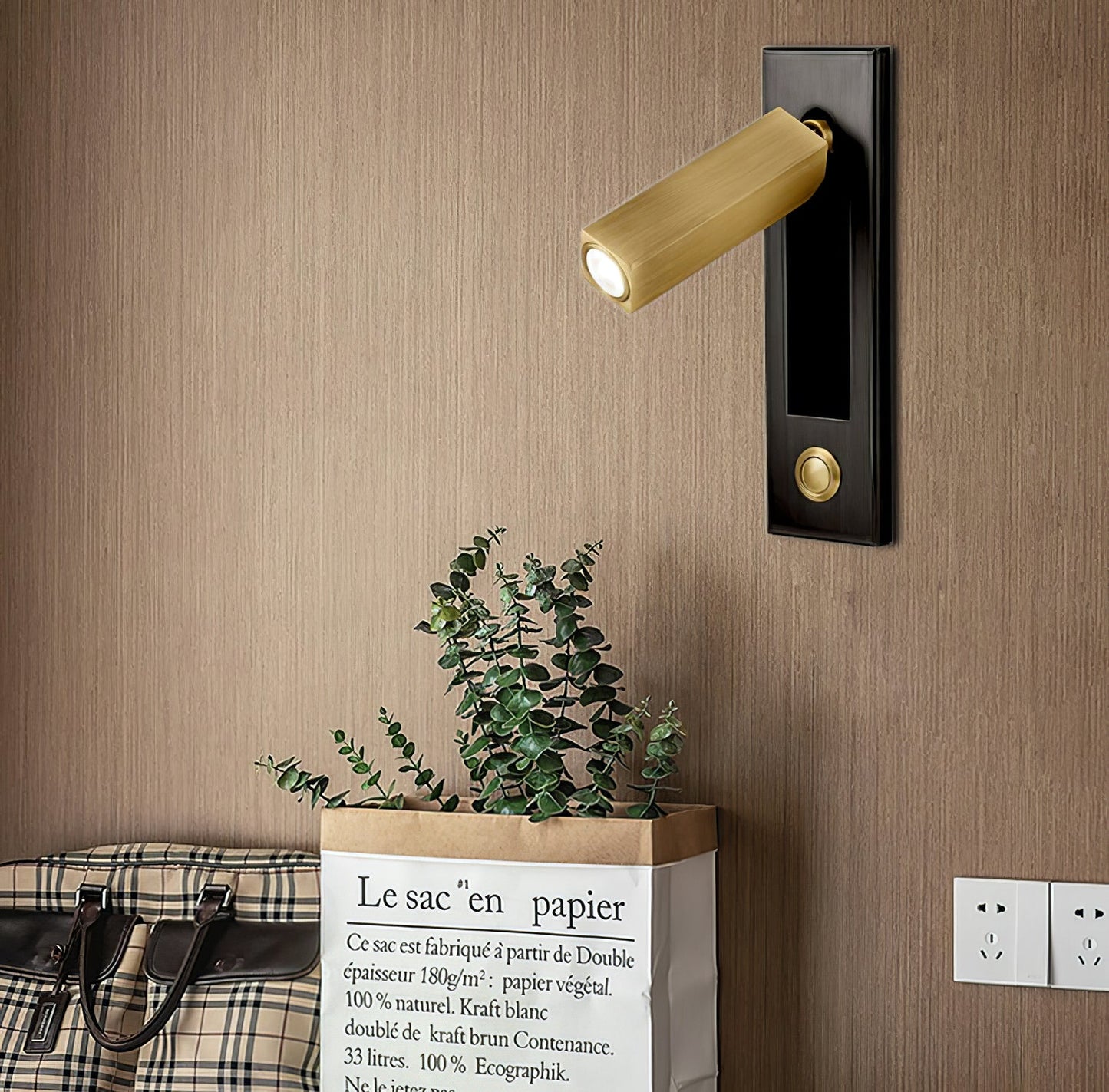 Applique LED Murale Incrustée – Lecture et Chevet Orientable
