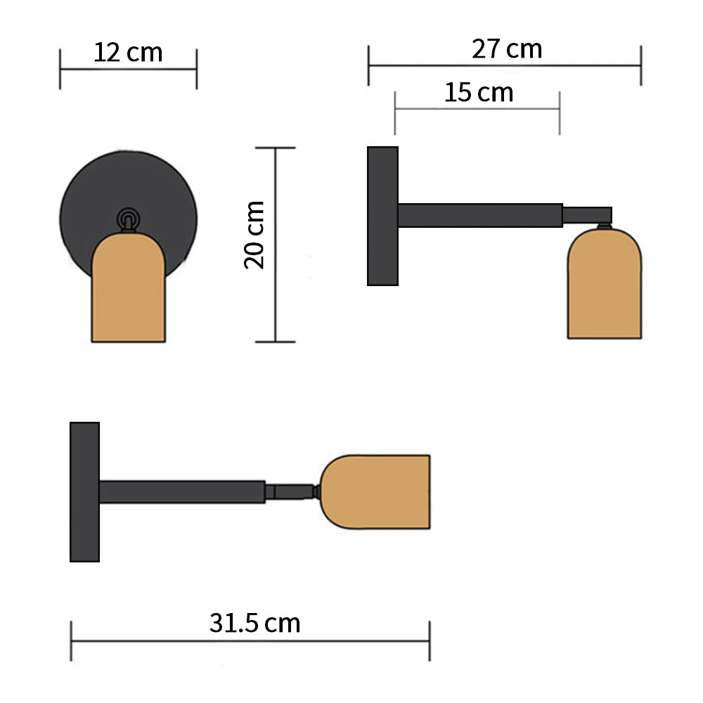 Applique Murale Orientable Bras Long Design Métal LED
