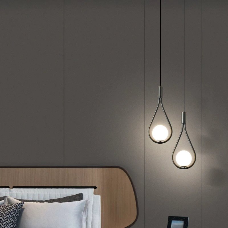 Suspension LED Design Nordique en Fer Doré
