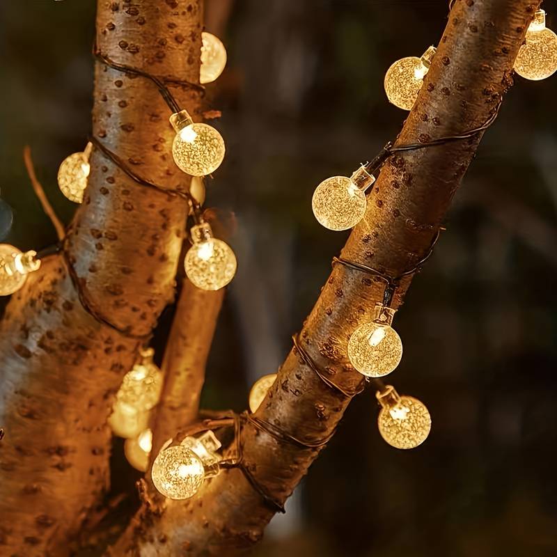 Guirlande Solaire LED Extérieur, 100LED, Multicolore