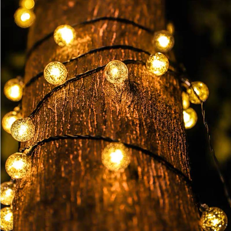 Guirlande Solaire LED Extérieur, 100LED, Multicolore