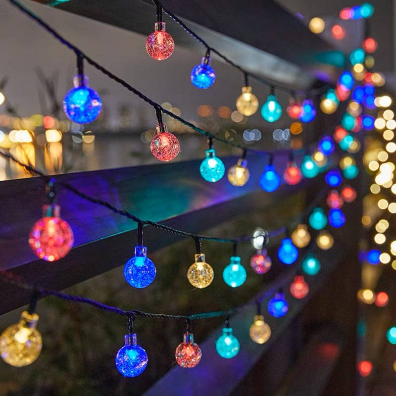 Guirlande Solaire LED Extérieur, 100LED, Multicolore