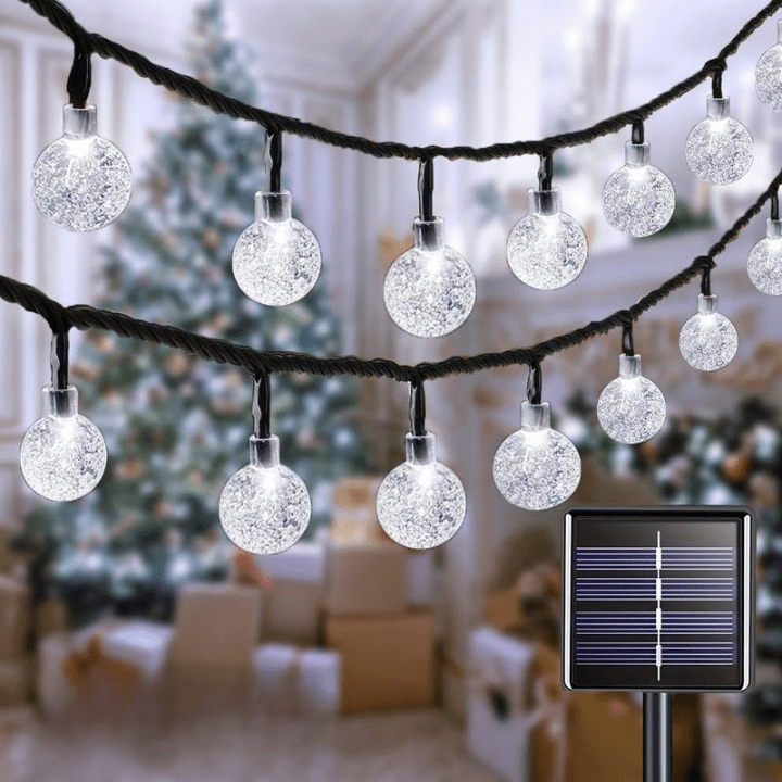 Guirlande Solaire LED Extérieur, 100LED, Multicolore