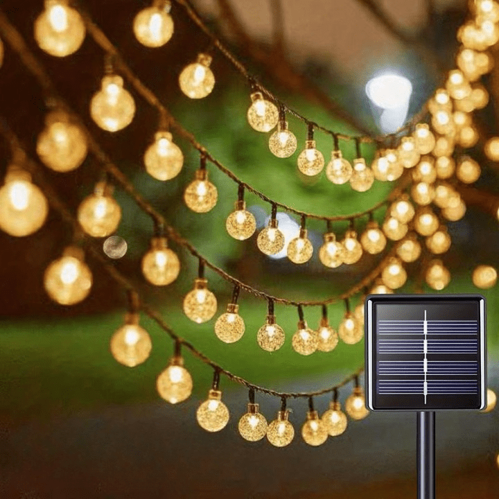 Guirlande Solaire LED Extérieur, 100LED, Multicolore