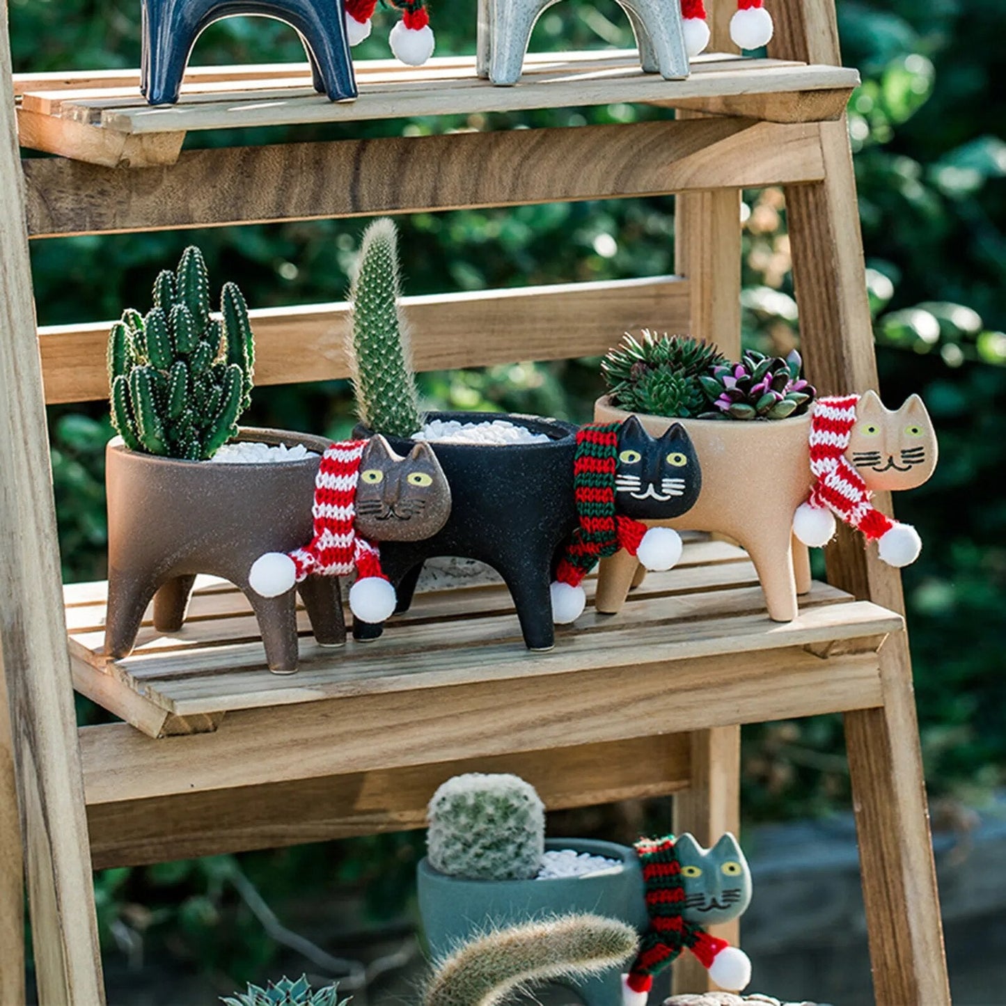 Pot de fleurs en céramique en forme de queue de chat – Une touche ludique et artisanale pour vos plantes