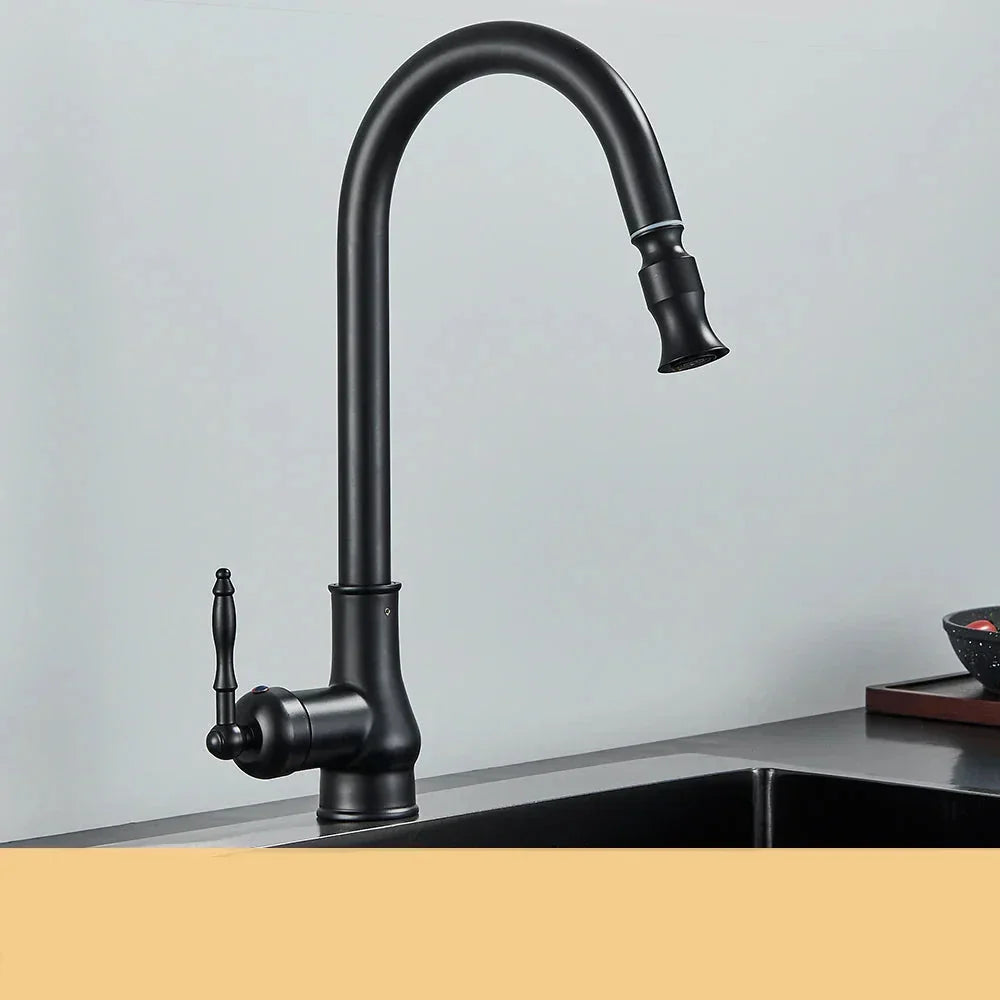 Robinet Cuisine Vintage, Laiton Antique, Bec Pivotant