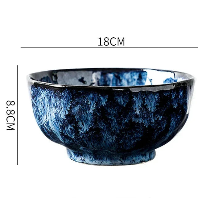 Ensemble de Dîner 10 Pièces Blue Nebula – Élégance Céleste pour Vos Repas Quotidiens