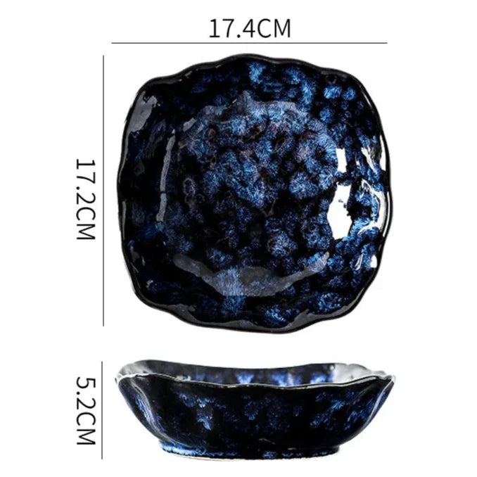 Ensemble de Dîner 10 Pièces Blue Nebula – Élégance Céleste pour Vos Repas Quotidiens