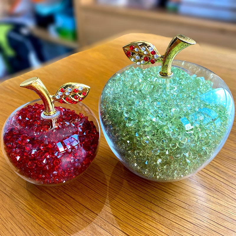 Pomme Décorative Cristal Verre Fait Main