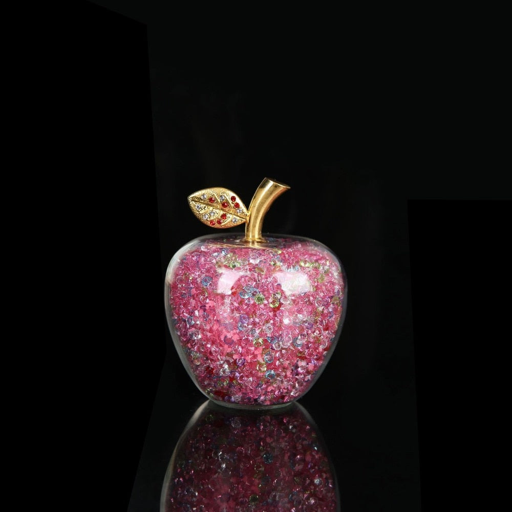 Pomme Décorative Cristal Verre Fait Main