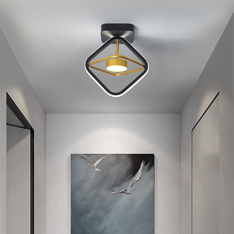 Plafonnier LED Moderne Doré Style Nordique Intérieur