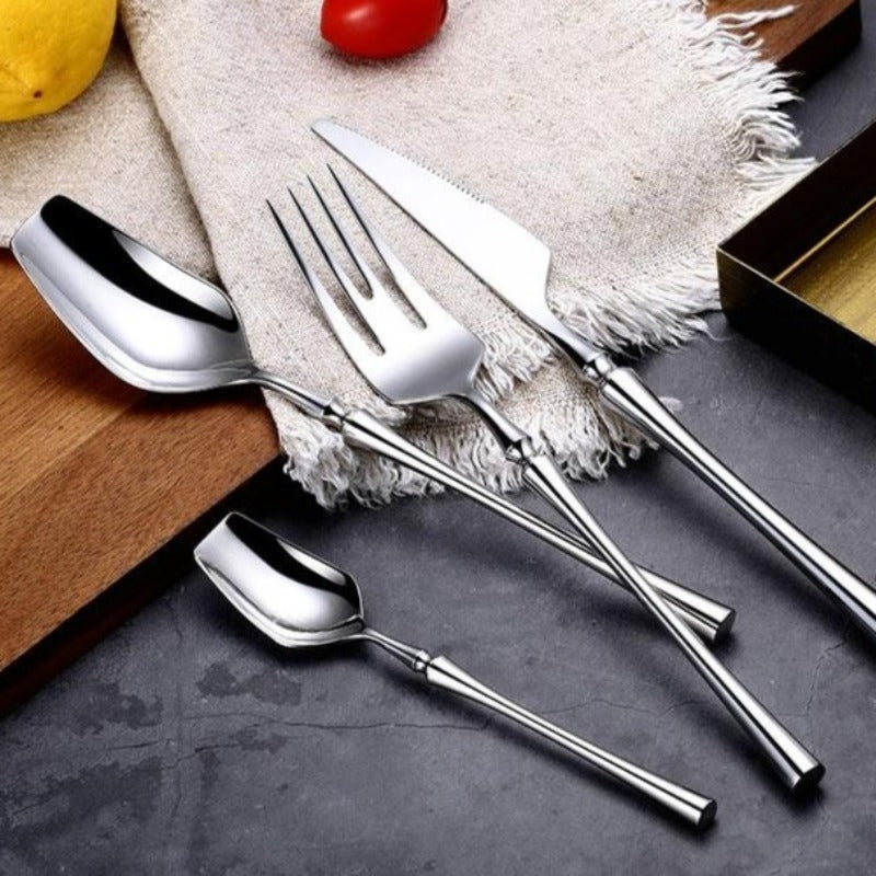Set de couverts Egypt – Élégance intemporelle en acier inoxydable plaqué