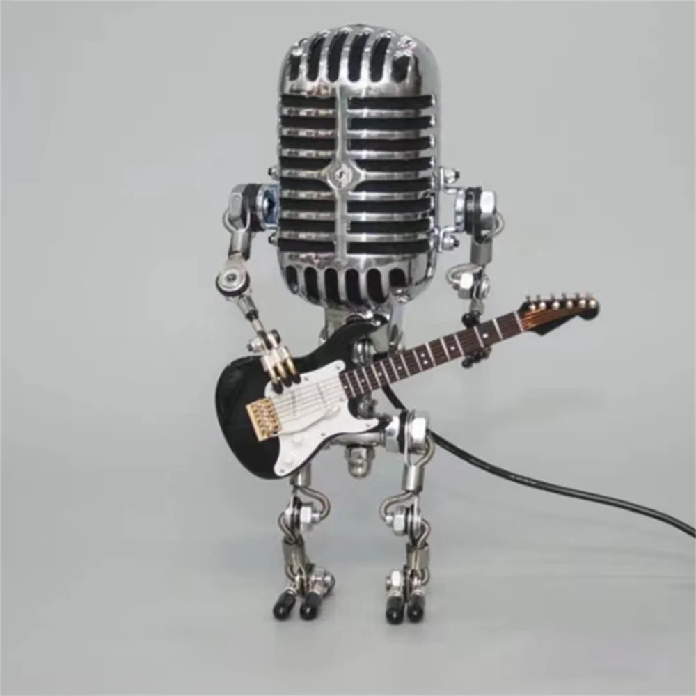 Guitarlamp | Lampe Robot avec Guitare | Éclairage Original et Artistique