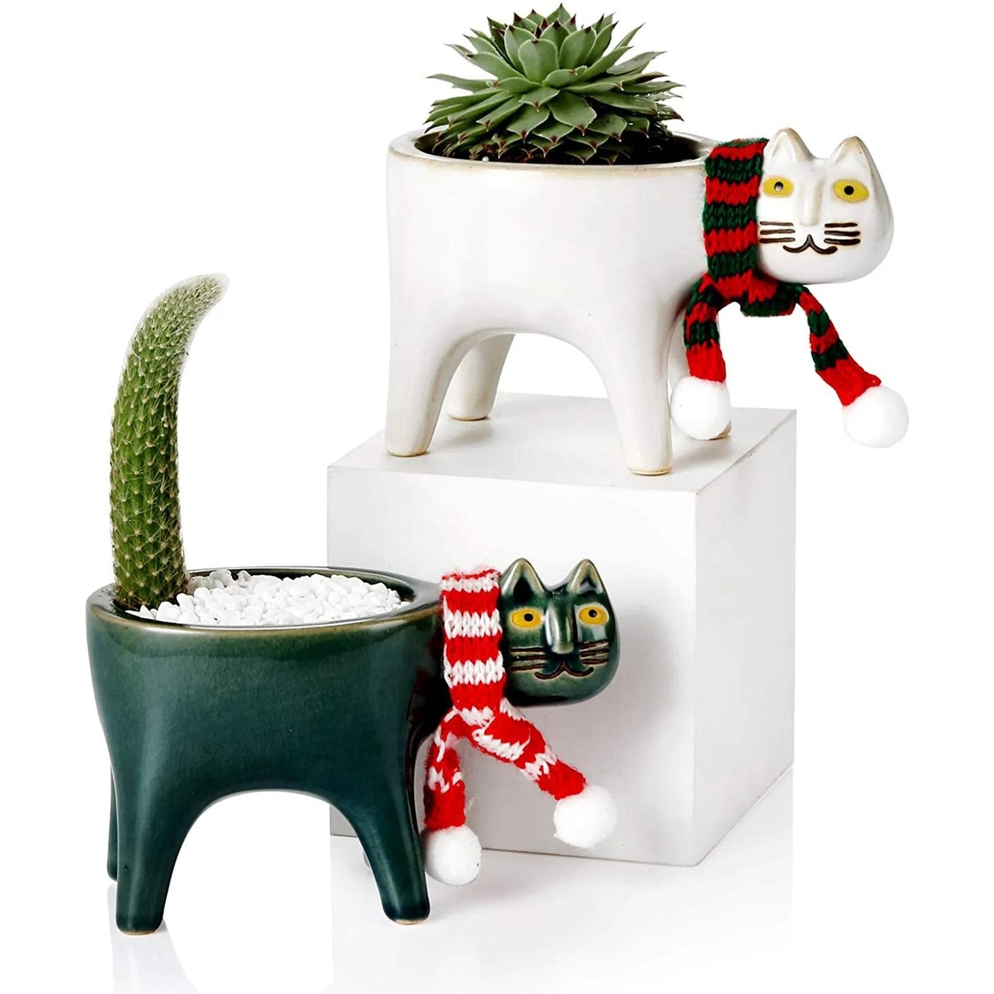 Pot de fleurs en céramique en forme de queue de chat – Une touche ludique et artisanale pour vos plantes