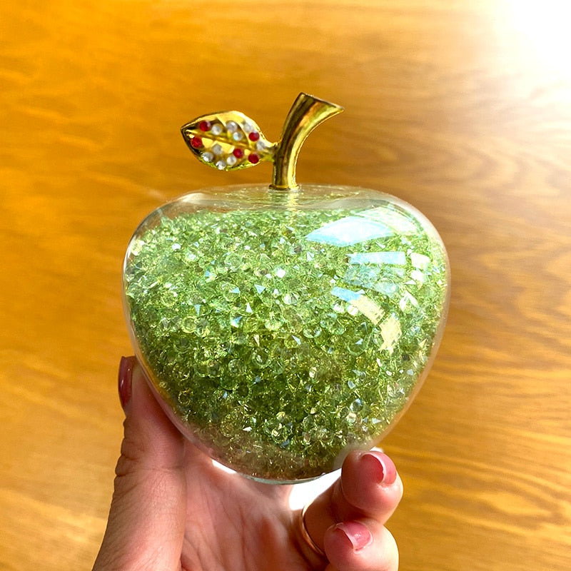 Pomme Décorative Cristal Verre Fait Main