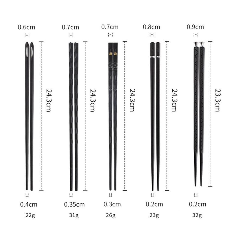 Baguettes Réutilisables Élégantes – Lot de 5 Paires pour Repas Raffinés