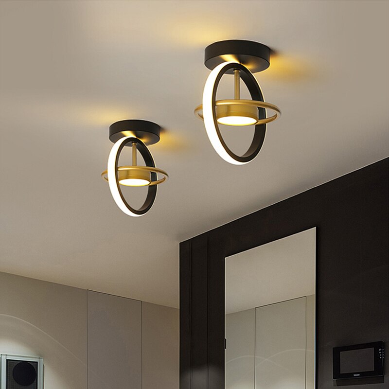 Plafonnier LED Moderne Doré Style Nordique Intérieur