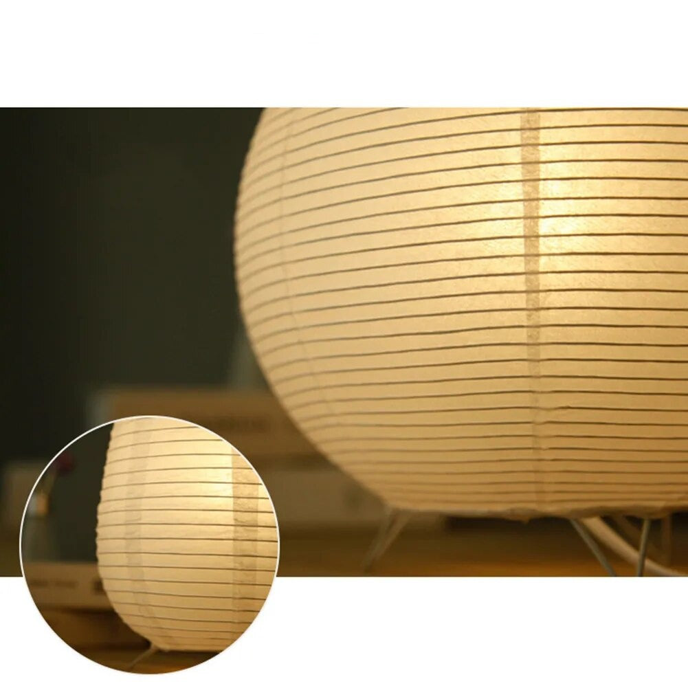 Lampe Cylindrique en Papier de Riz Style Japonais – Élégance Minimaliste Inspirée du Wabi-Sabi