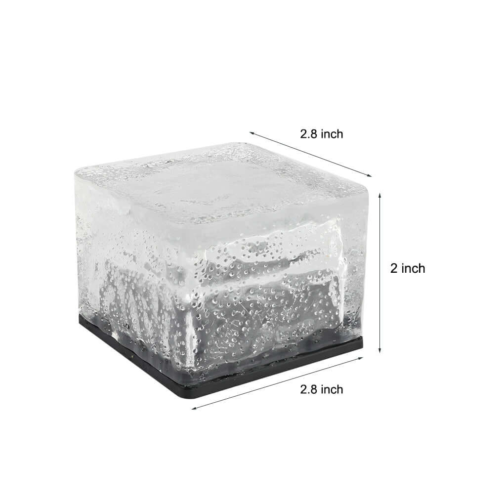 Lumière Solaire Extérieure Cube LED 2V IP65, 4 Couleurs