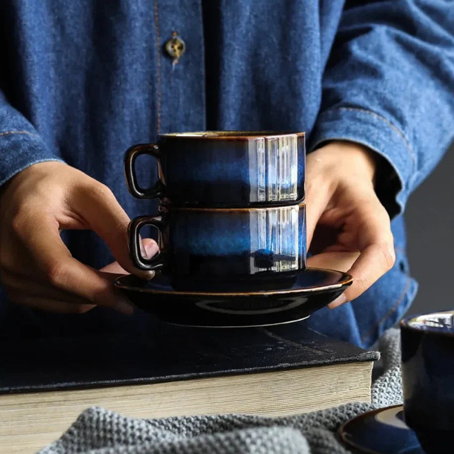 Ensemble de Tasses Laguna Céramique – Élégance artisanale pour vos pauses café