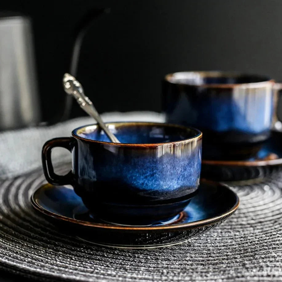 Ensemble de Tasses Laguna Céramique – Élégance artisanale pour vos pauses café