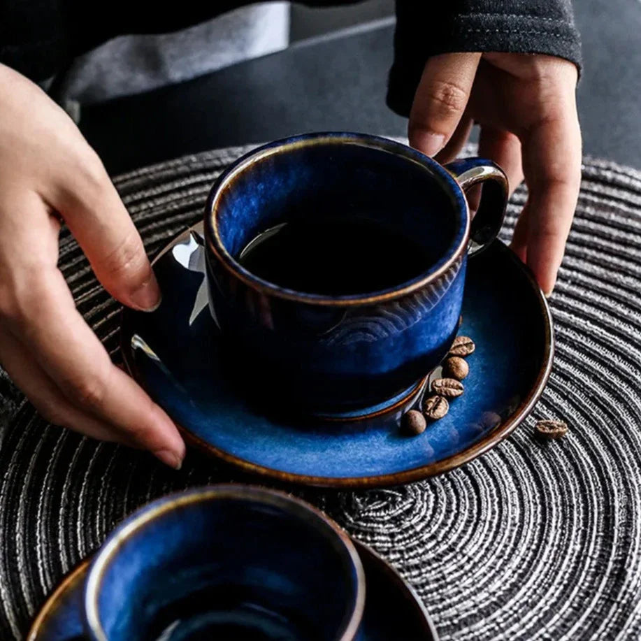 Ensemble de Tasses Laguna Céramique – Élégance artisanale pour vos pauses café
