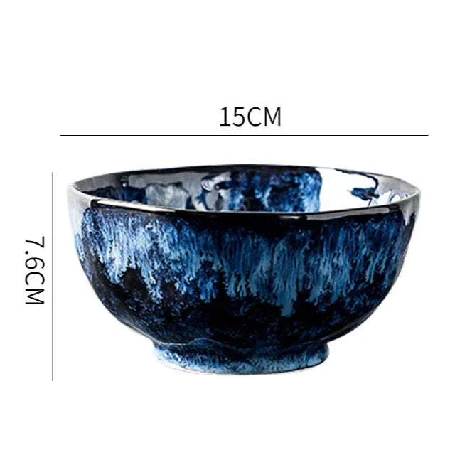 Ensemble de Dîner 10 Pièces Blue Nebula – Élégance Céleste pour Vos Repas Quotidiens