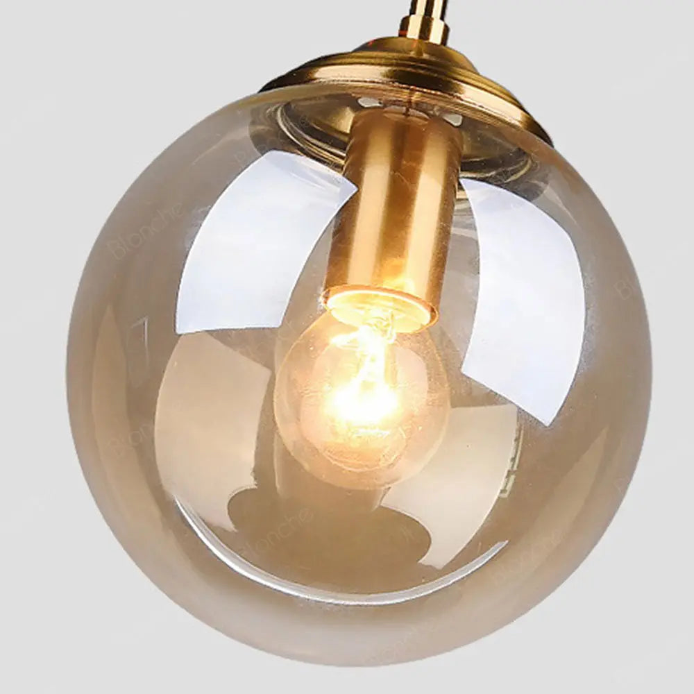 Suspension Boule en Verre Moderne, Hauteur Réglable