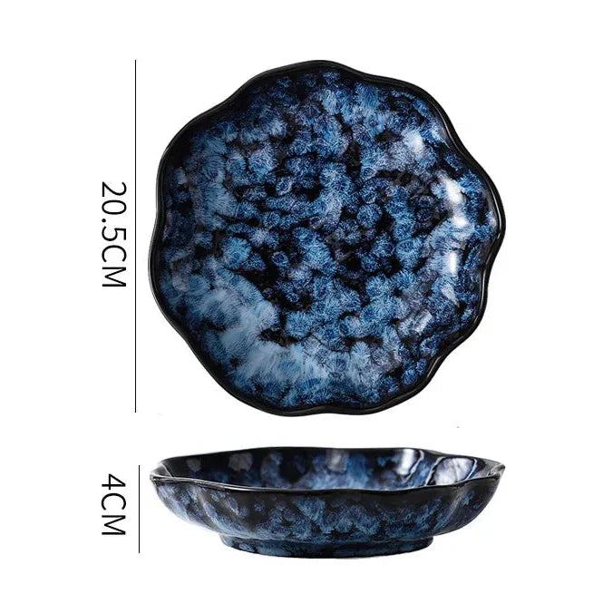 Ensemble de Dîner 10 Pièces Blue Nebula – Élégance Céleste pour Vos Repas Quotidiens