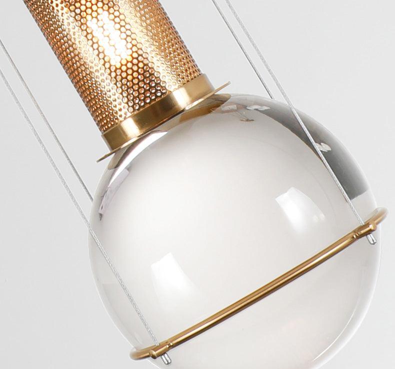 Suspension Globe Cristal – Laiton Doré Moderne