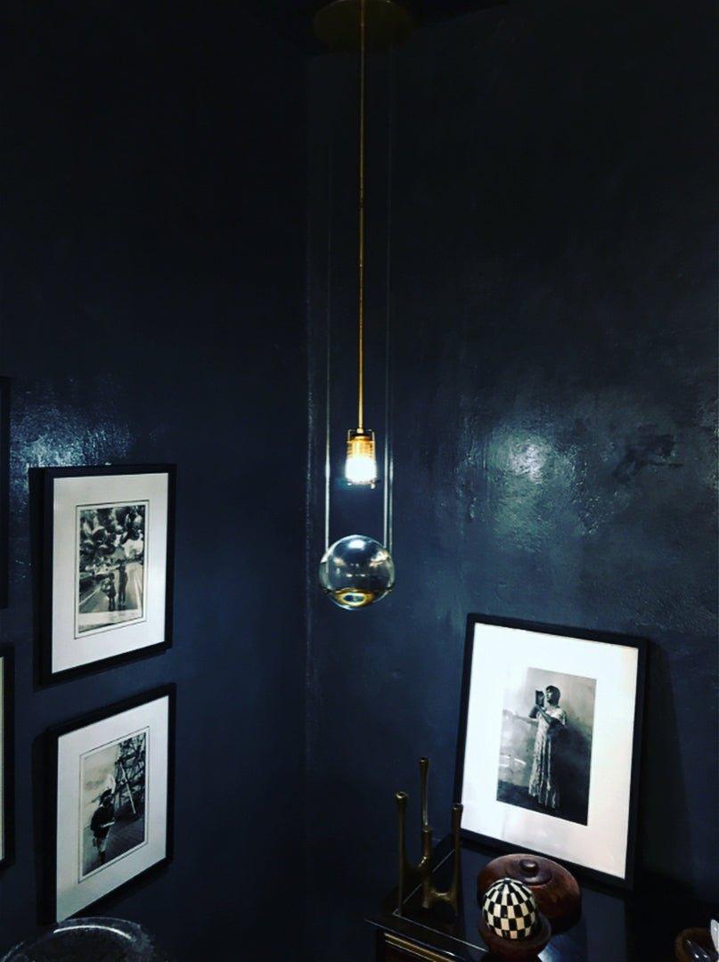Suspension Globe Cristal – Laiton Doré Moderne