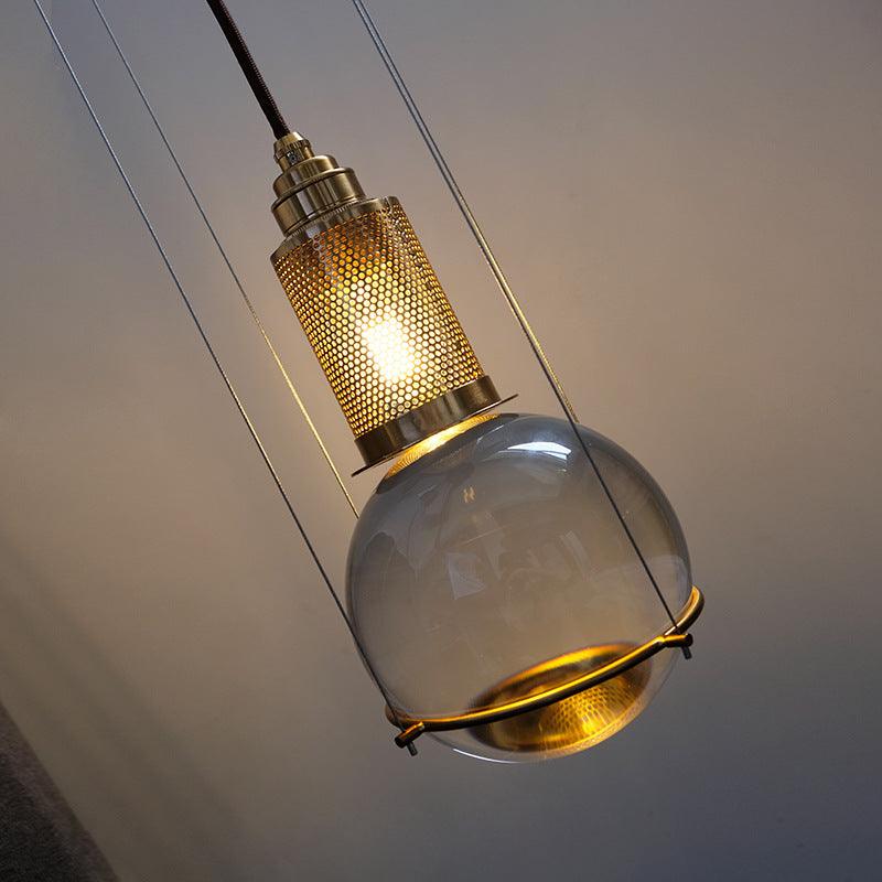 Suspension Globe Cristal – Laiton Doré Moderne