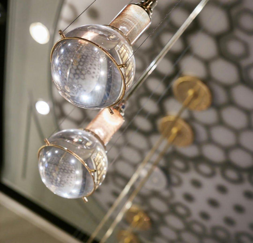Suspension Globe Cristal – Laiton Doré Moderne