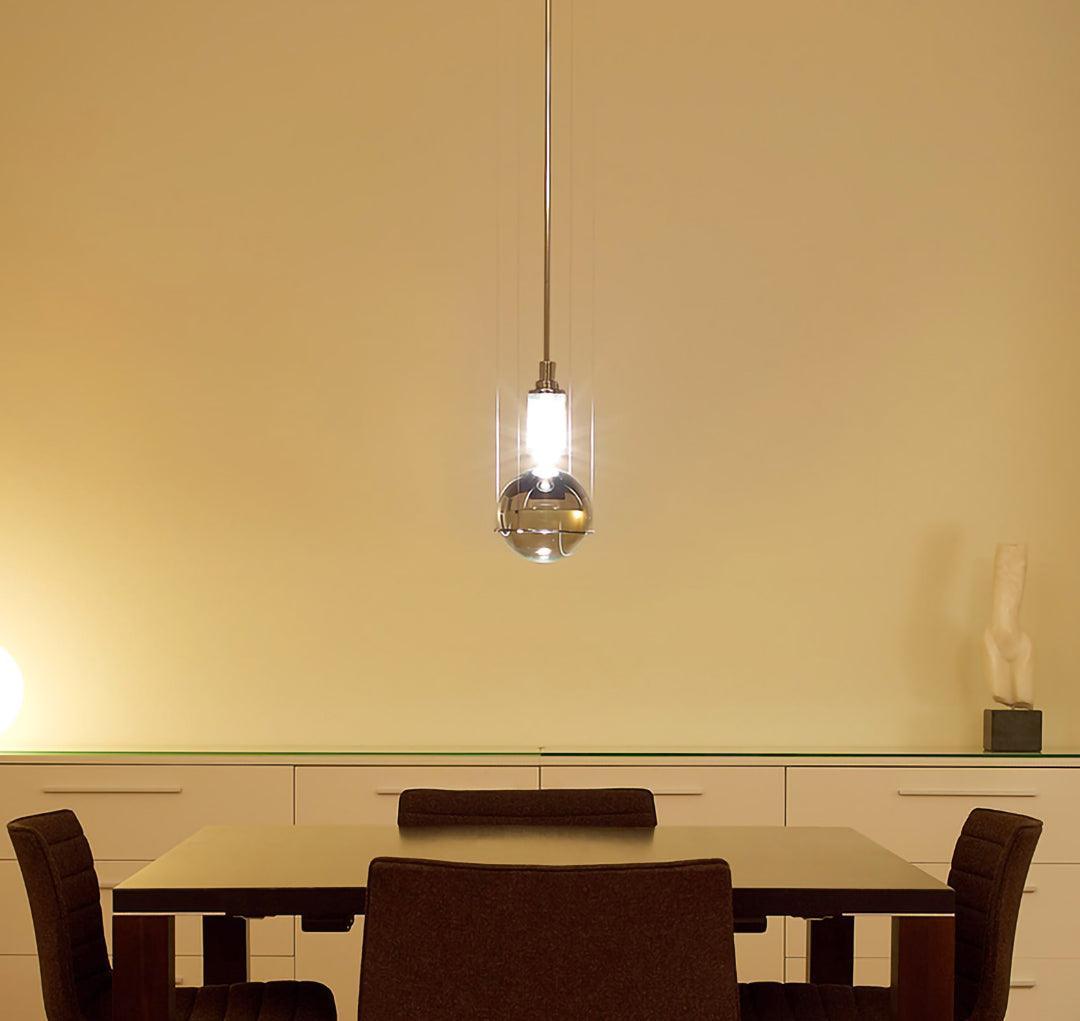 Suspension Globe Cristal – Laiton Doré Moderne