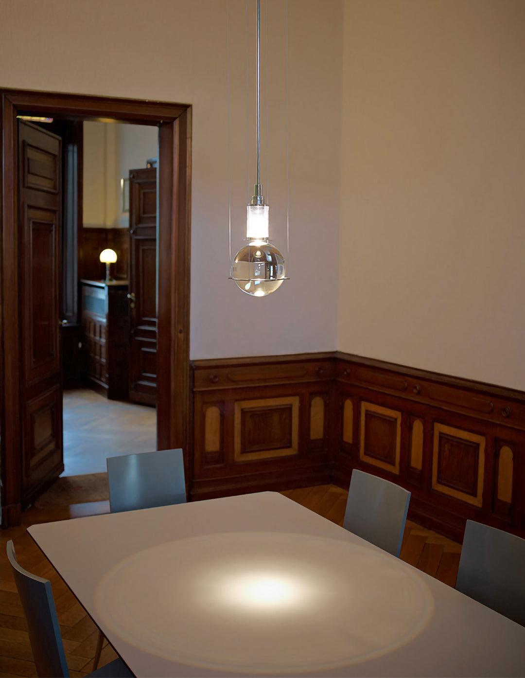 Suspension Globe Cristal – Laiton Doré Moderne