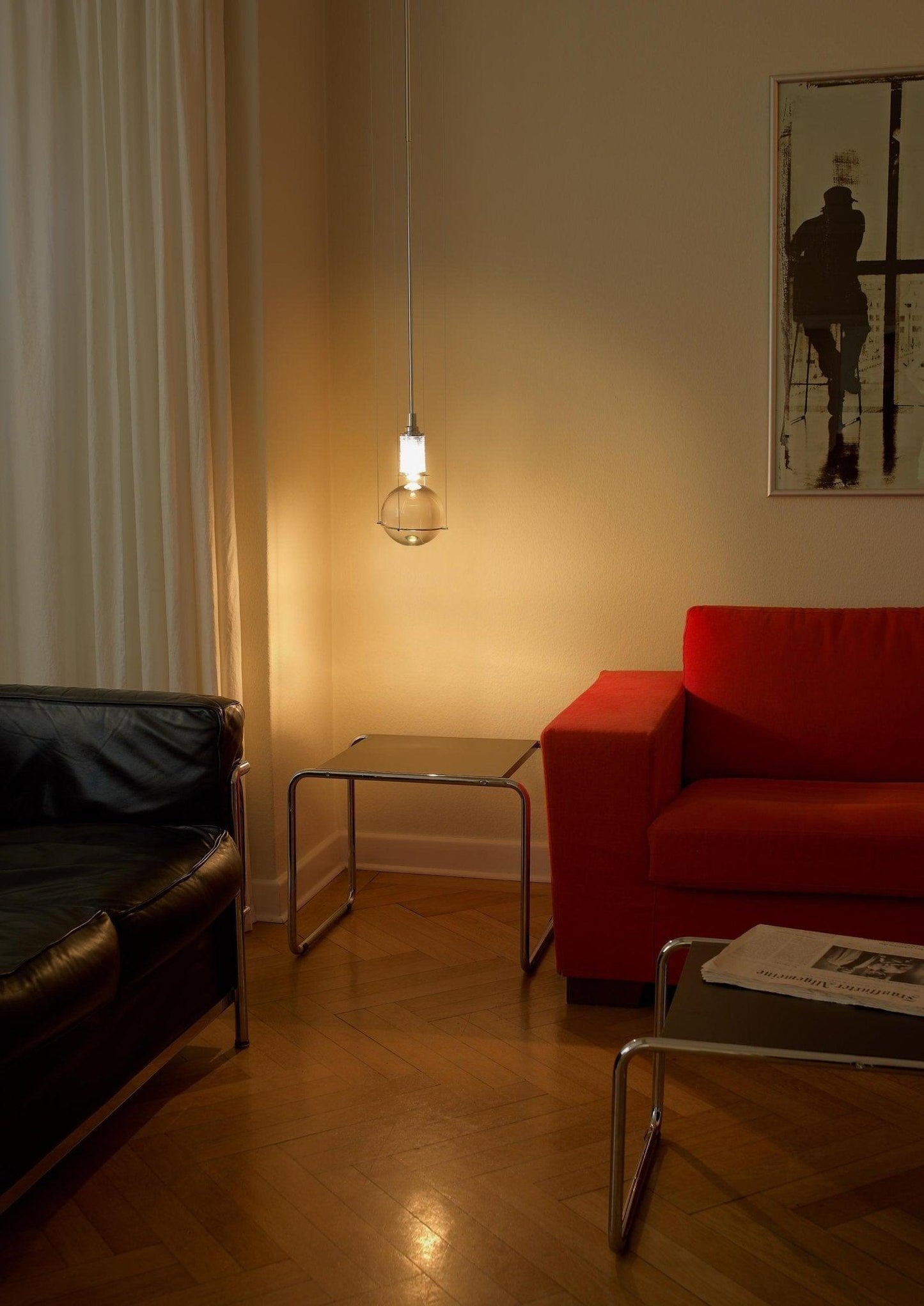 Suspension Globe Cristal – Laiton Doré Moderne
