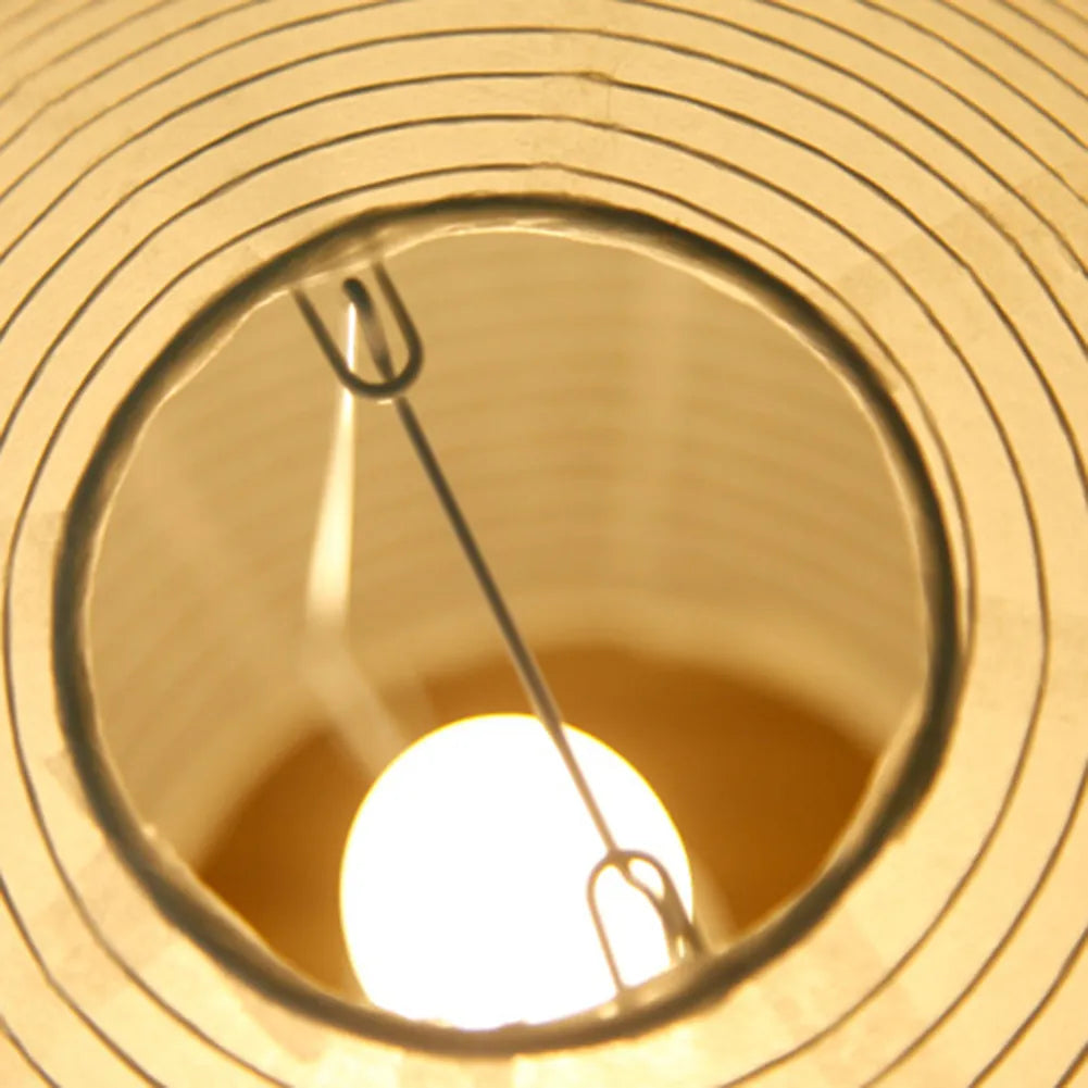 Lampe Cylindrique en Papier de Riz Style Japonais – Élégance Minimaliste Inspirée du Wabi-Sabi